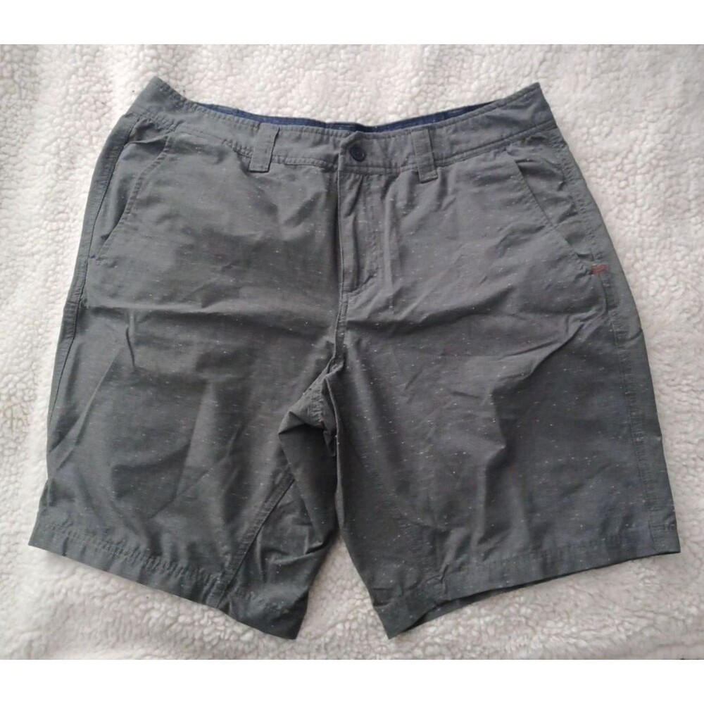 Toad and Co Shorts Mens 36 Grey Speckle Flat Front Bermuda Chino Performance